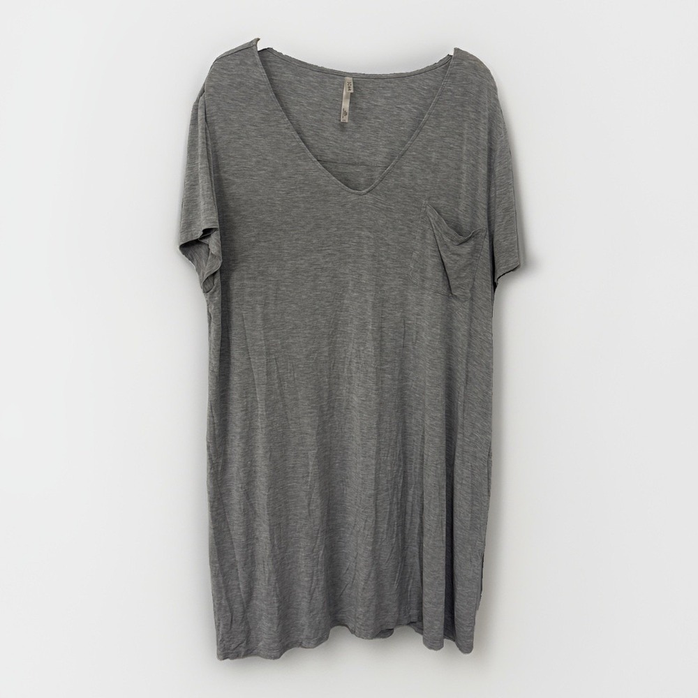 Soma Cool Nights Dress Nightgown Sleep Shirt V-Neck Women's XXL Light Gray